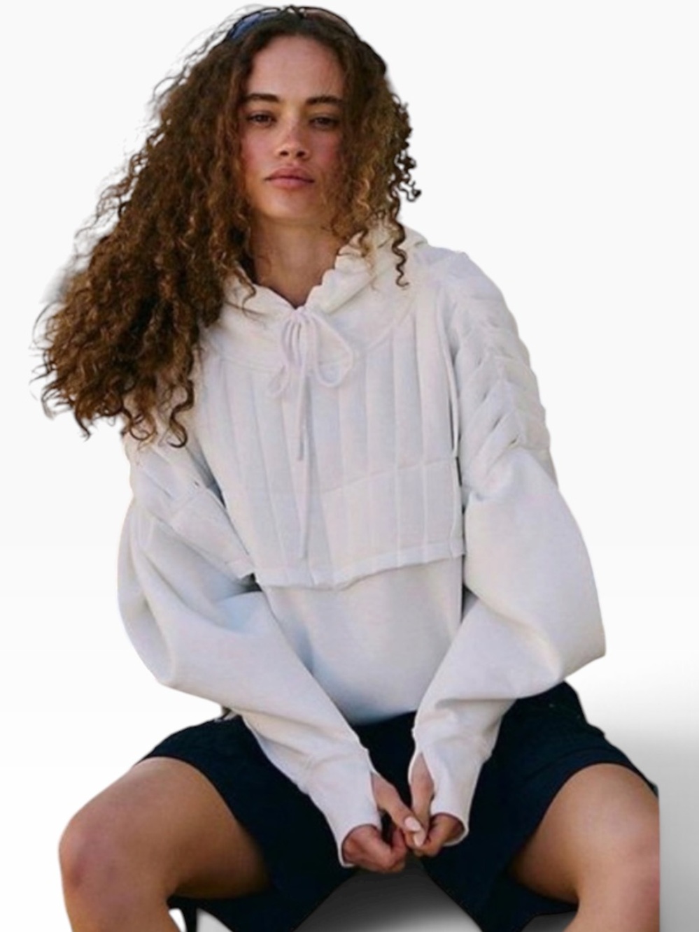 FREE PEOPLE Pick It Up Pullover in White Sz M